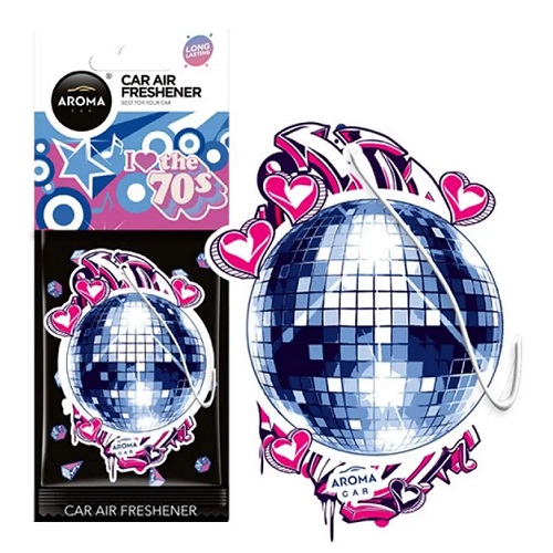 AROMA 83271 - Ароматизатор Aroma Car Cellulose BACK TO 90' & 70' Disco Ball
