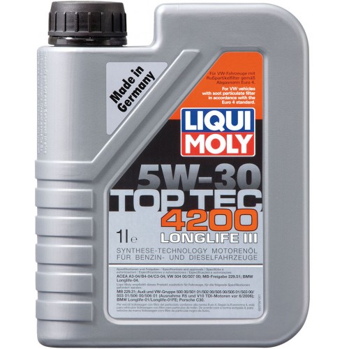 LIQUI MOLY 7660 - Масло моторное синтетическое top tec 4200 5w-30,