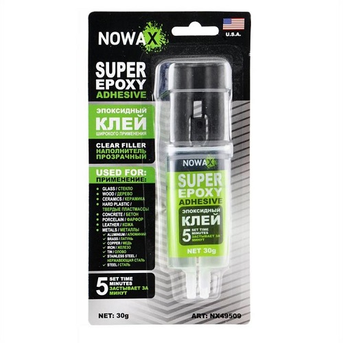 NOWAX NX49509 - Клей епоксидний прозорий SUPER EPOXY ADHESIVE 30гр