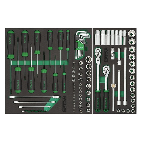 GE26109 TOPTUL - Візок з інструментом Pro-Plus 7 секцій 261 одиниць, cірий