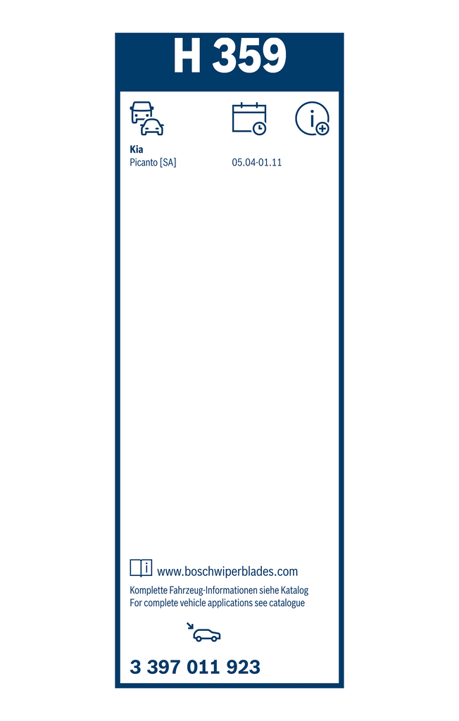 3397011923 BOSCH - Щітка двірника Rear