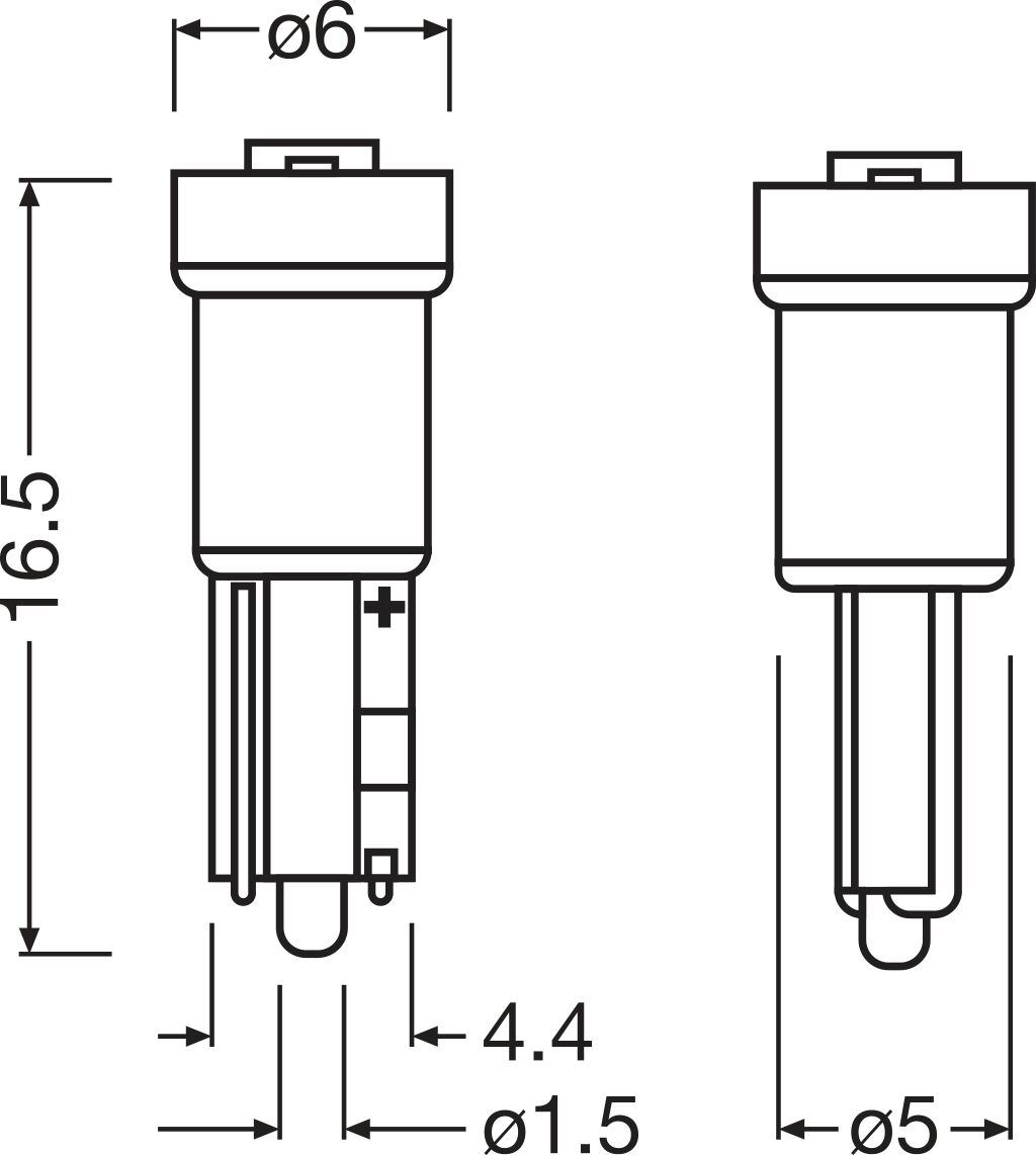 OSRAM 2723DWP-2BL - Автолампа допоміжного світла Osram 0.25W 12V W2X4.6D