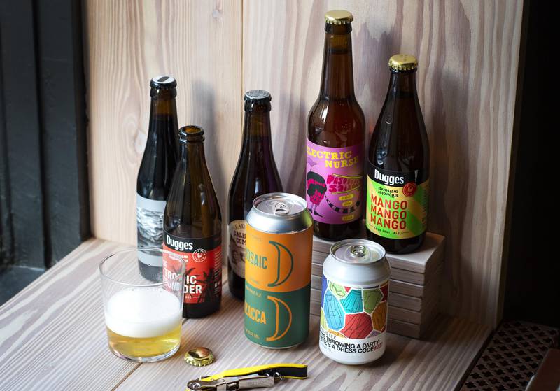 Beer from local breweries in West Sweden