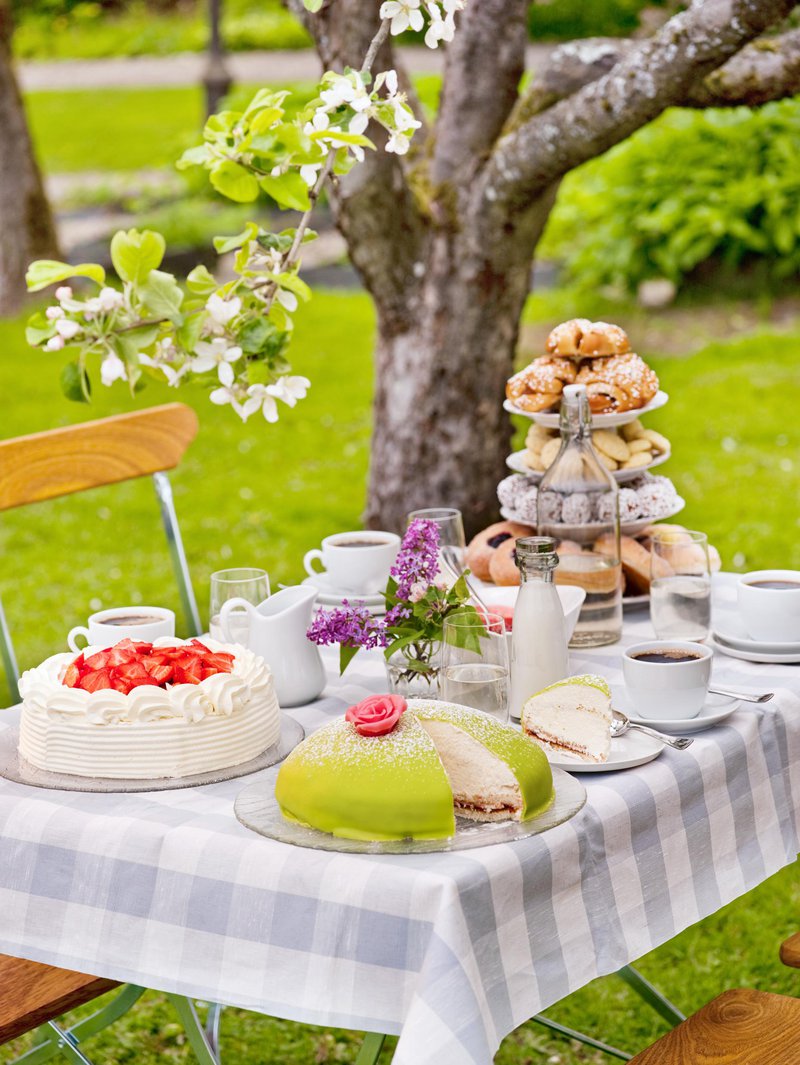 Swedish fika table at Grythyttan Inn