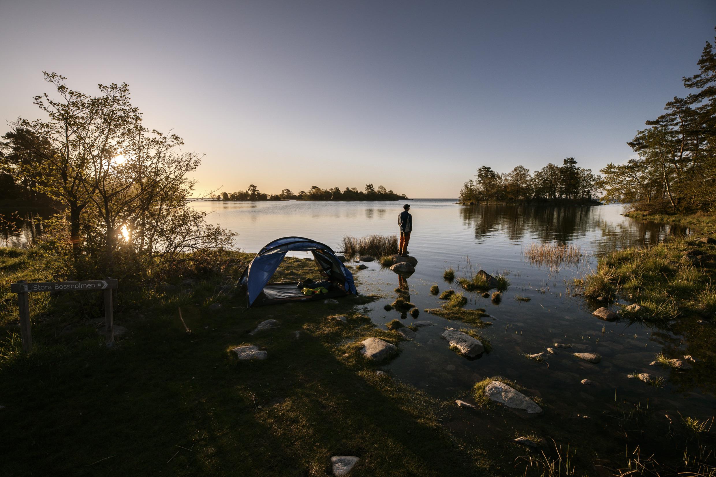 Kamparen aan zee in Småland