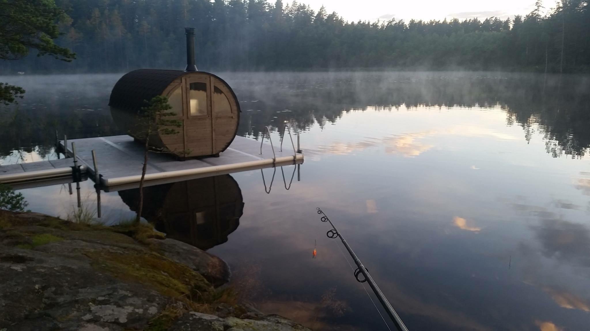 Sauna at Kolarbyn Eco-Lodge, outside Köping