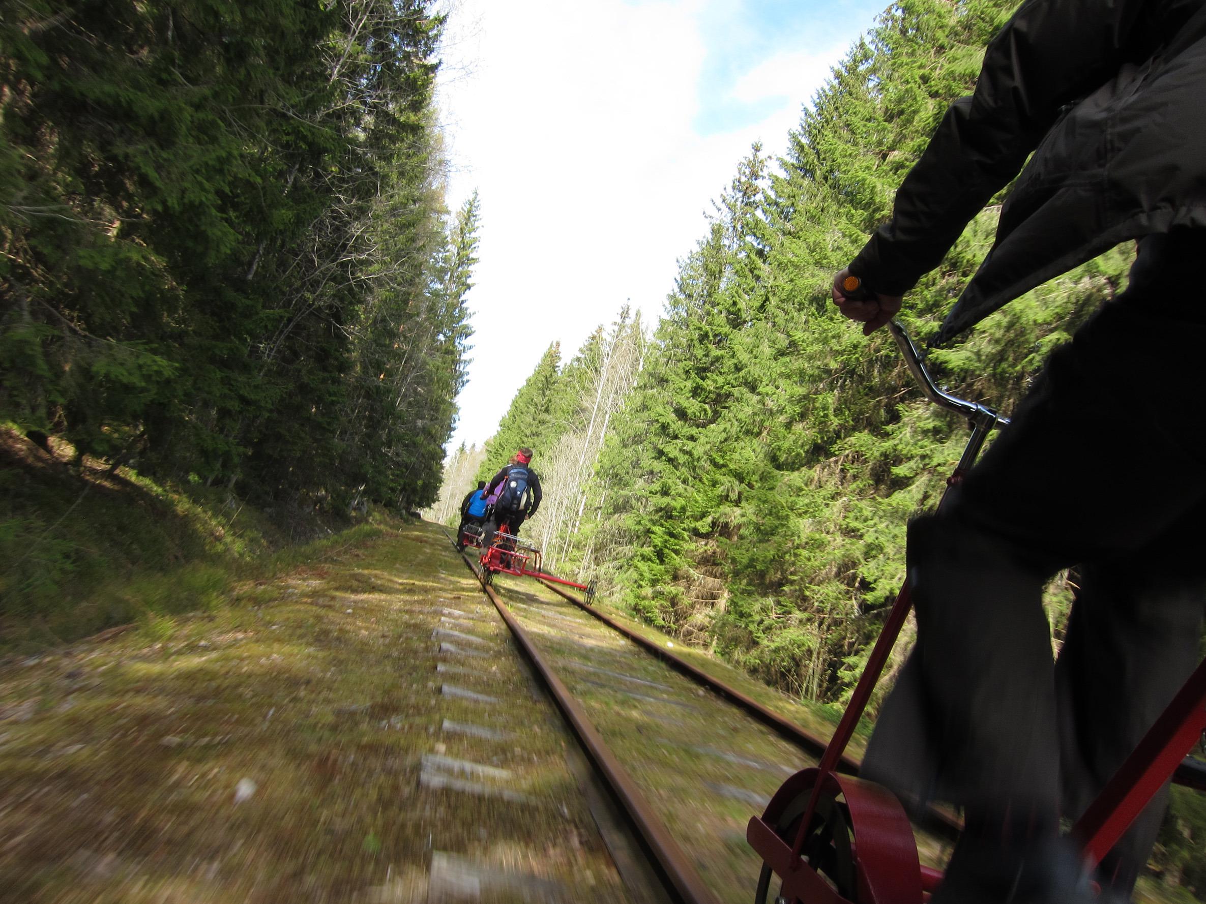 Railbiking in Zweden