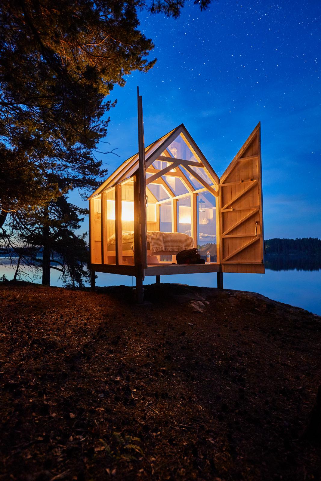 Gläsernes Ferienhaus auf Henriksholm