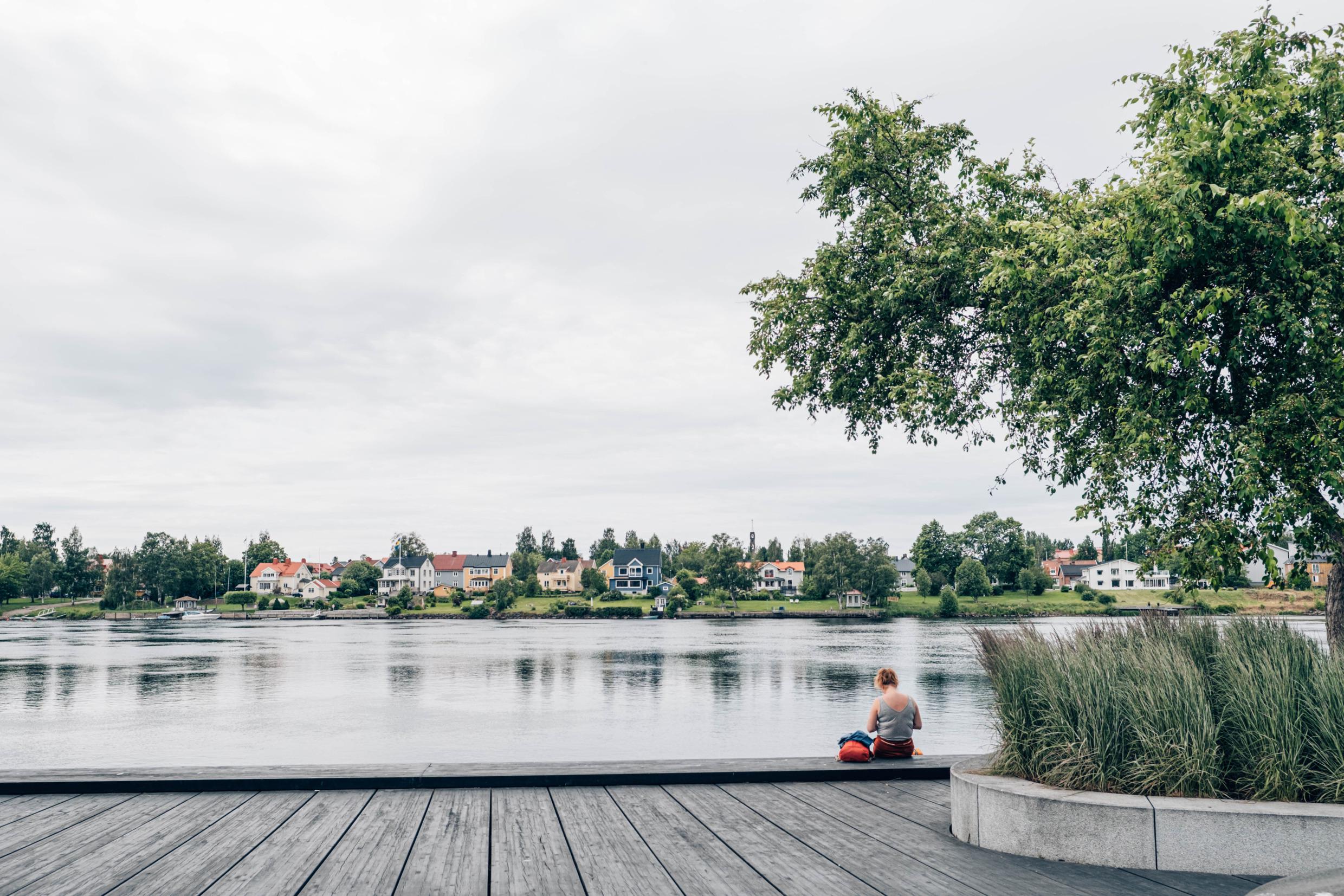 Fluss in Umeå