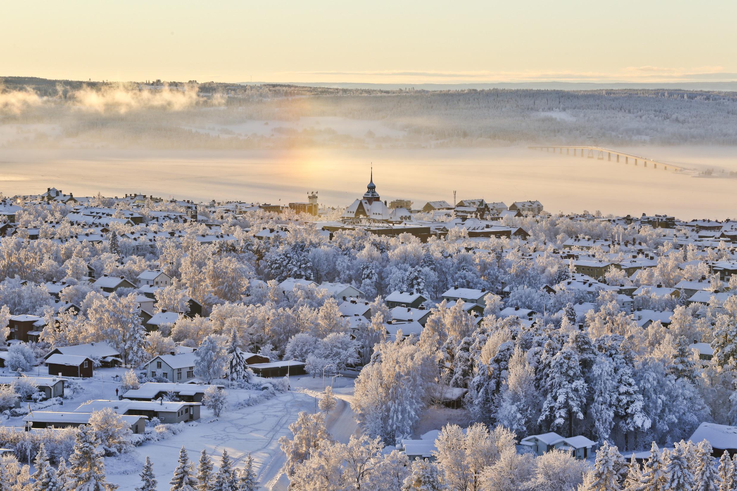 Östersund in de winter