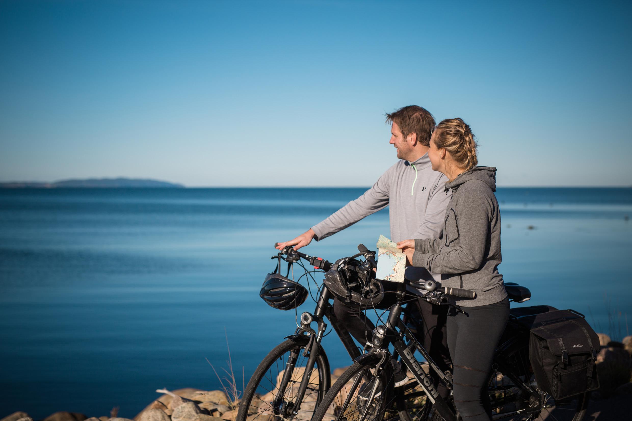 På cykel langs Kattegattleden i Halland.