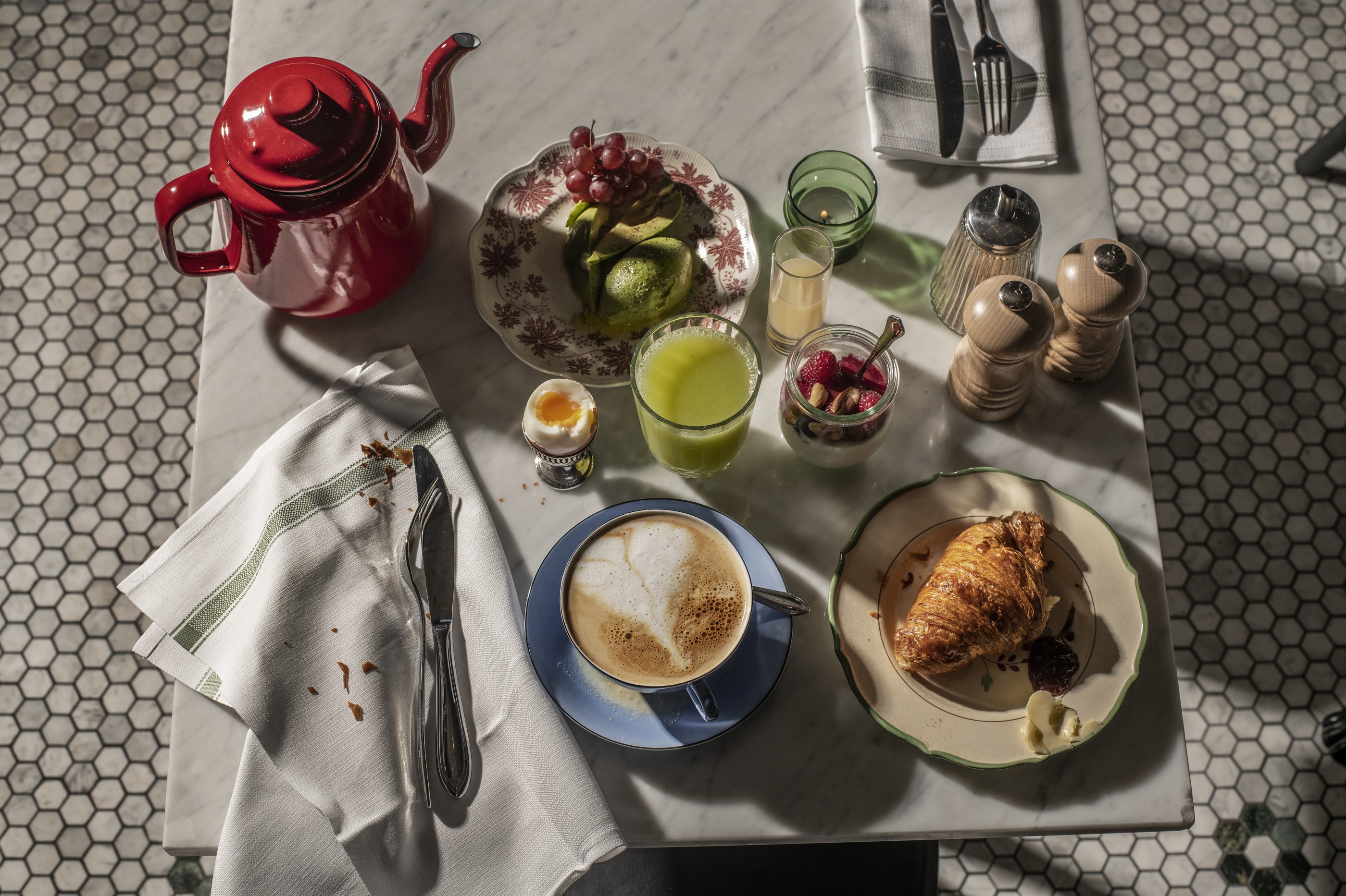 Fransk frukost mitt i stan