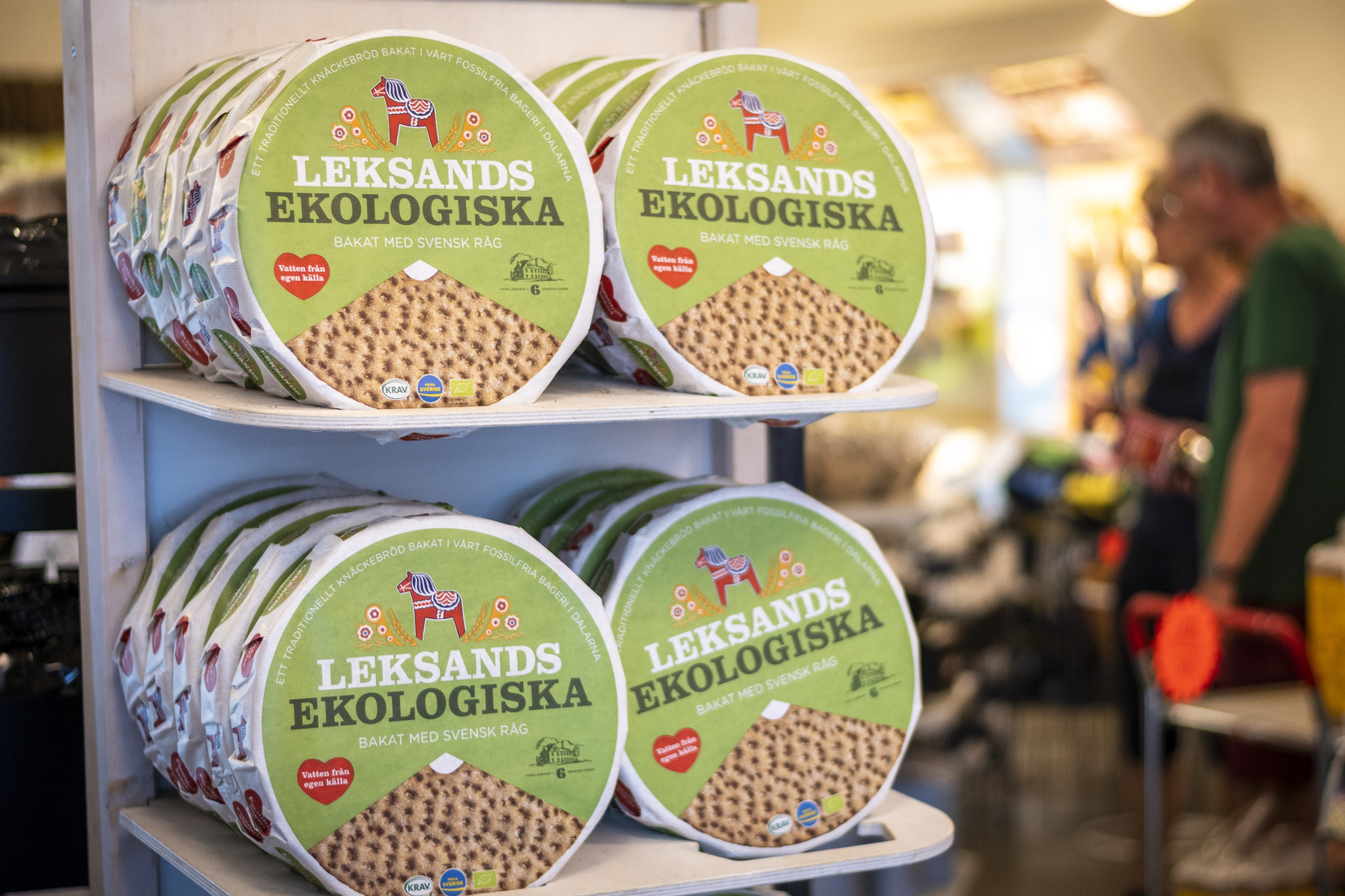 Fynda knäckebröd vid bageriet